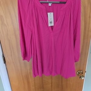 Crown & Ivy Women's Pink Blouse